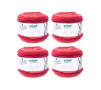 Gründl Wolle Lolly Pop - dicke Wolle zum Häkeln und Stricken mit Farbverlauf - Strickgarn - Weich und hautfreundlich - 100% Polyacryl - 4 Knäuel 150 g / 240 m - Nadelstärke 5-6 - Wild Cherry Swirl