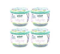 Gründl Lolly Pop Häkel- und Strickgarn (Wollähnliches und waschbares Universalgarn 100% Polyacryl, 150 g / 240 m, Nadelstärke: 5-6, 4 x 150 g), zitrone-limette-zinn-weiß color