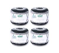 Gründl Lolly Pop Häkel- und Strickgarn (Wollähnliches und waschbares Universalgarn 100 % Polyacryl, 150 g / 240 m, Nadelstärke: 5 - 6, 4 x 150 g), Black Pepper Swirl, 24 x 24 x 10 cm