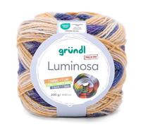Gründl Wolle Luminosa 200 g sandbraun-taubengrau-königsblau 100g/8,50Euro