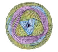 Gründl Wolle Luminosa 200 g wiesengrün-lila-himmelblau 100g/8,50Euro