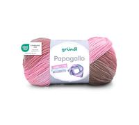 Gründl Wolle Papagallo - Weiche Wolle mit Farbverlauf zum Häkeln und Stricken - Farbverlaufsgarn für 1 Tube - 100% Polyacryl - 1 Knäuel 100 g / 360 m - Nadelstärke 3,5-4,5 - rosa-oliv