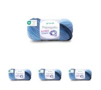 Gründl Wolle Papagallo - Weiche Wolle mit Farbverlauf zum Häkeln und Stricken - Farbverlaufsgarn für 1 Tube - 100% Polyacryl - 1 Knäuel 100 g / 360 m - Nadelstärke 3,5-4,5 - meeresblau (Packung mit 4)