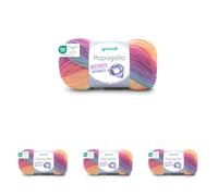 Gründl Wolle Papagallo - Weiche Wolle mit Farbverlauf zum Häkeln und Stricken - Farbverlaufsgarn für 1 Tube - 100% Polyacryl - 1 Knäuel 100 g / 360 m - Nadelstärke 3,5-4,5 - pink-gelb (Packung mit 4)