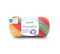 Gründl Papagallo 100 g, Wolle für Stricken und Häkeln, buntes Garn, weiche Qualität, 100% Polyacryl, DIY Projekte, Schals, Mützen, Socken, Kinderkleidung Farbe 02