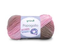 Gründl Wolle Papagallo - Weiche Wolle mit Farbverlauf zum Häkeln und Stricken - Farbverlaufsgarn für 1 Tube - 100% Polyacryl - 1 Knäuel 100 g / 360 m - Nadelstärke 3,5-4,5 - rosa-oliv