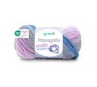 Gründl Wolle Papagallo - Weiche Wolle mit Farbverlauf zum Häkeln und Stricken - Farbverlaufsgarn für 1 Tube - 100% Polyacryl - 1 Knäuel 100 g / 360 m - Nadelstärke 3,5-4,5 - salbei-aqua