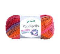 Gründl Papagallo 100 g, Wolle für Stricken und Häkeln, buntes Garn, weiche Qualität, 100% Polyacryl, DIY Projekte, Schals, Mützen, Socken, Kinderkleidung Farbe 03