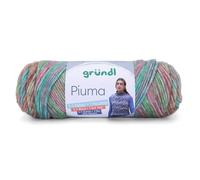 Gründl Wolle Piuma, Häkelwolle Baumwollmischgarn, Strickgarn mit Farbverlauf, 100g, Nadelstärke 5 bis 6 mm (05)