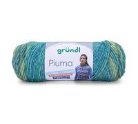 Gründl Wolle Piuma, Häkelwolle Baumwollmischgarn, Strickgarn mit Farbverlauf, 100g, Nadelstärke 5 bis 6 mm (09)