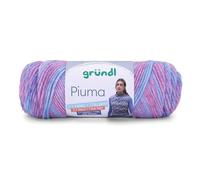 Gründl Wolle Piuma, Häkelwolle Baumwollmischgarn, Strickgarn mit Farbverlauf, 100g, Nadelstärke 5 bis 6 mm (07)