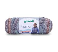 Gründl Wolle Piuma, Häkelwolle Baumwollmischgarn, Strickgarn mit Farbverlauf, 100g, Nadelstärke 5 bis 6 mm (10)