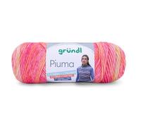 Gründl Wolle Piuma, Häkelwolle Baumwollmischgarn, Strickgarn mit Farbverlauf, 100g, Nadelstärke 5 bis 6 mm (02)