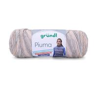 Gründl Wolle Piuma, Häkelwolle beige grau Baumwollmischgarn, Strickgarn mit Farbverlauf, 100g, Nadelstärke 5 bis 6 mm (11)