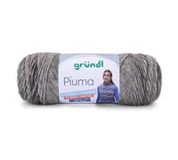 Gründl Wolle Piuma, Häkelwolle grau schwarz, Baumwollmischgarn, Strickgarn mit Farbverlauf, 100g, Nadelstärke 5 bis 6 mm (12)