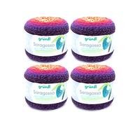 Gründl Wolle Saragossa (weiches Farbverlaufsgarn aus 50% Baumwolle und 50% Polyacryl, 250 g / 1000 m, Nadelstärke: 3 mm - 4 mm, 4 x 250 g), Herbstlaub color