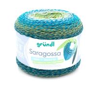 Gründl Wolle Saragossa (weiches Farbverlaufsgarn aus 50% Baumwolle und 50% Polyacryl, 250 g / 1000 m, Nadelstärke: 3 mm - 4 mm, 1 x 250 g), Frühlingsfrische color ca. 1000 m