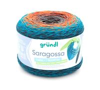 Gründl Wolle Saragossa (weiches Farbverlaufsgarn aus 50% Baumwolle und 50% Polyacryl, 250 g / 1000 m, Nadelstärke: 3 mm - 4 mm, 1 x 250 g), Sonnenuntergang color ca. 1000 m