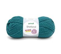 Gründl Wolle Shetland - Dicke Wolle zum Häkeln und Stricken - Winterwolle - Weich und wärmend - 80% Polyacryl, 20% Wolle - 1 Knäuel 100 g / 170 m - Nadelstärke 7-8 - petrol