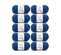 Gründl Shetland Wolle (modisches und weiches Strickgarn aus 80% Polyacryl und 20% Wolle, 100 g / 170 m, Nadelstärke: 7-8, 10 x 100 g), Blau