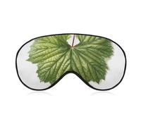 Grüne Blätter Augenmaske, Seitenschlafmaske, leichte Augenbinde, Schlafmaske, Nasenpolster und Gummiband für Kinder, Frauen und Männer
