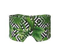 Grüne Blätter der tropischen Palme, Vollständige Augenabdeckungen, lichtblockierende Augenmaske, Schlafaugen- und Ohrenschützer