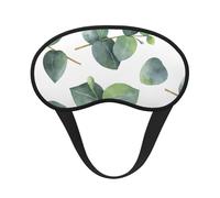 Grüne Blätter Weiß,Vollständige Augenabdeckungen, lichtundurchlässige Schlafmasken, Verdunkelungs-Augenschützer