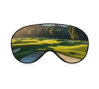 Grüne Golfplatz-Augenmaske für Damen und Herren, atmungsaktive und verstellbare Augenabdeckung, ultraweiche Schlafmaske, leichte Reise-Augenbinde für Flugzeug, Nickerchen, Nachtschlaf