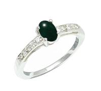 Grüne Jade Edelstein für Herren und Damen in allen Größen Sterling Silber Stilvoller Handgefertigter Band Ring Geschenkartikel Schmuck CRG1240CD29_(75 (23.9))