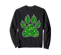 Grüne Katzenpfote Kleeblatt St. Patricks Day Kitty Herren Damen Kinder Sweatshirt