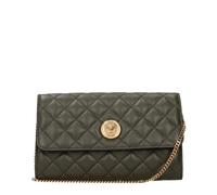 Grüne Leder-Clutch Tasche Einheitsgröße