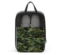 Grüne Militär-Camouflage-Schuhtasche, Reise-Schuh-Organizer, wasserabweisend, Schuhbeutel mit Reißverschluss, Sneaker, Staubbeutel, grau, Einheitsgröße, modern, grau, Einheitsgröße, Modern