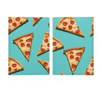 Grüne Pizzascheiben bedruckte Reisepasshülle Reisepasshülle für Reisepasskarten, Brieftaschenschutz, RFID-blockierendes Leder-Kartenetui für Damen und Herren, grüne Pizzascheiben, Grüne Pizzascheiben,