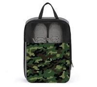 Grüne Schuhtasche mit Militärmuster, Schuhbeutel für Reisen, wasserdichte Schuhtasche, Schuhaufbewahrung, Organizer mit Reißverschluss und Griff, Sneaker-Tasche, Schuhbeutel, Golf-Schuhtasche,