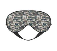 Grüne Tarnmuster Schlafmaske, Augenmasken für Schlaf Doppelseitige Schlafmasken für Damen Herren, Verdunkelung Augenabdeckungen zum Schlafen, Reisen