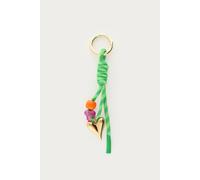 Grüner Herzen Taschenanhänger mit Kordel und Perlen | My Jewellery One size Grün