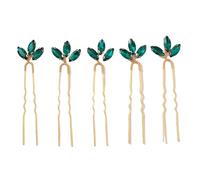 Grüner Kristall funkelnder Haarkamm-Set, handgefertigte Strass-Perlen-Haarnadel, Hochzeit, Kopfbedeckung, Schmuck-Accessoires(J7139GGREEN)