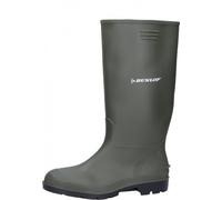 Grüner preiswerter Gummistiefel aus PVC von Dunlop für den Arbeits u. Freizeitbereich 37