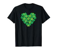 Grünes Kleeblatt, Glücksklee, St. Patricks Day, Damen und Mädchen T-Shirt