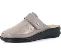 GRÜNLAND Damen DAMI Bequemer Komfort-Slipper mit geschlossener Spitze und Stretch, Conforma-Sohle, herausnehmbare Innensohle aus Kork und Leder und handgefertigte Nähte, Taupe, 38 EU