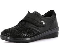 GRÜNLAND Damen Nile Elastischer Komfort-schuh, Herausnehmbare Re-Soft-Innensohle Aus Kork Und Leder, Konturierte Sohle 3,5 Cm Hoher Keilabsatz, Schwarz, 40 EU