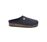 GRÜNLAND il benessere è naturale GRUNLAND ROBI CB0173 marineblaue Herren-Hausschuhe mit Wollfilz-Fussbett 44