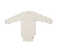 Grünspecht 627-V1 Bio-Wickelbody langarm, kbA GOTS, Babybody, Bio-Baumwolle, Größe: 50/56, natur