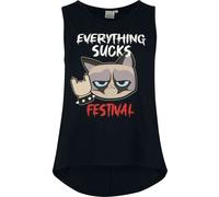 Grumpy Cat Everything Sucks - Festival Top schwarz in S