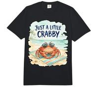 Grumpy Crab Beach Fun Day Sunglasses Design Comfort Colors Adult Heavyweight T-Shirt
