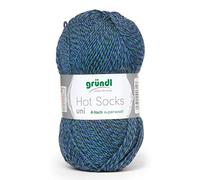 Grundl 770-23 50 g Sockenwolle Hot Socks, blau/grün meliert
