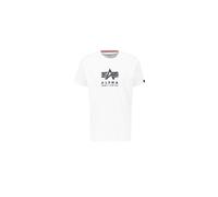 T-Shirt ALPHA INDUSTRIES "Alpha Industries Men - T-Shirts Grunge Logo T" Gr. S, weiß (white) Herren Shirts (58151047-S) white