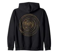 Grunge Spiral Abstract Nature Vintage y2k Earthy Brown Kapuzenjacke