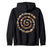 Grunge Stone Spiral 90s Vintage Nature Beach Geology Kapuzenjacke