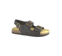 Grunland BOBO SB0396 Mahagoni Herren Sandalen Nubuk Birke Lederbänder 44